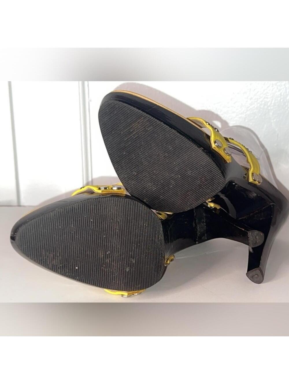 Versace Studded High Heel Mule Slide on Sandals Size 39 Fits an 8.5 - Picture 7 of 8